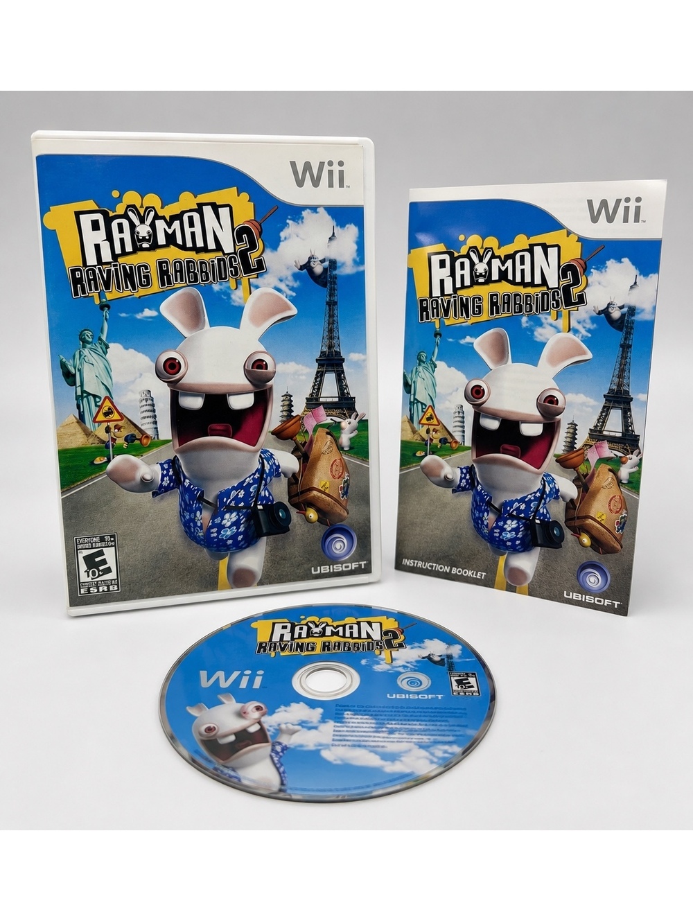 Rayman Raving Rabbids 2 Nintendo Wii CIB Complete Manual Tested Ubisoft